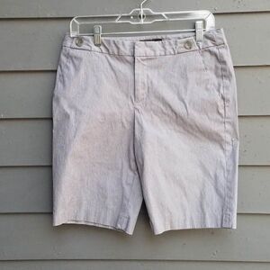 Banana Republic Factory Gray Stripe Bermuda Shorts size 6